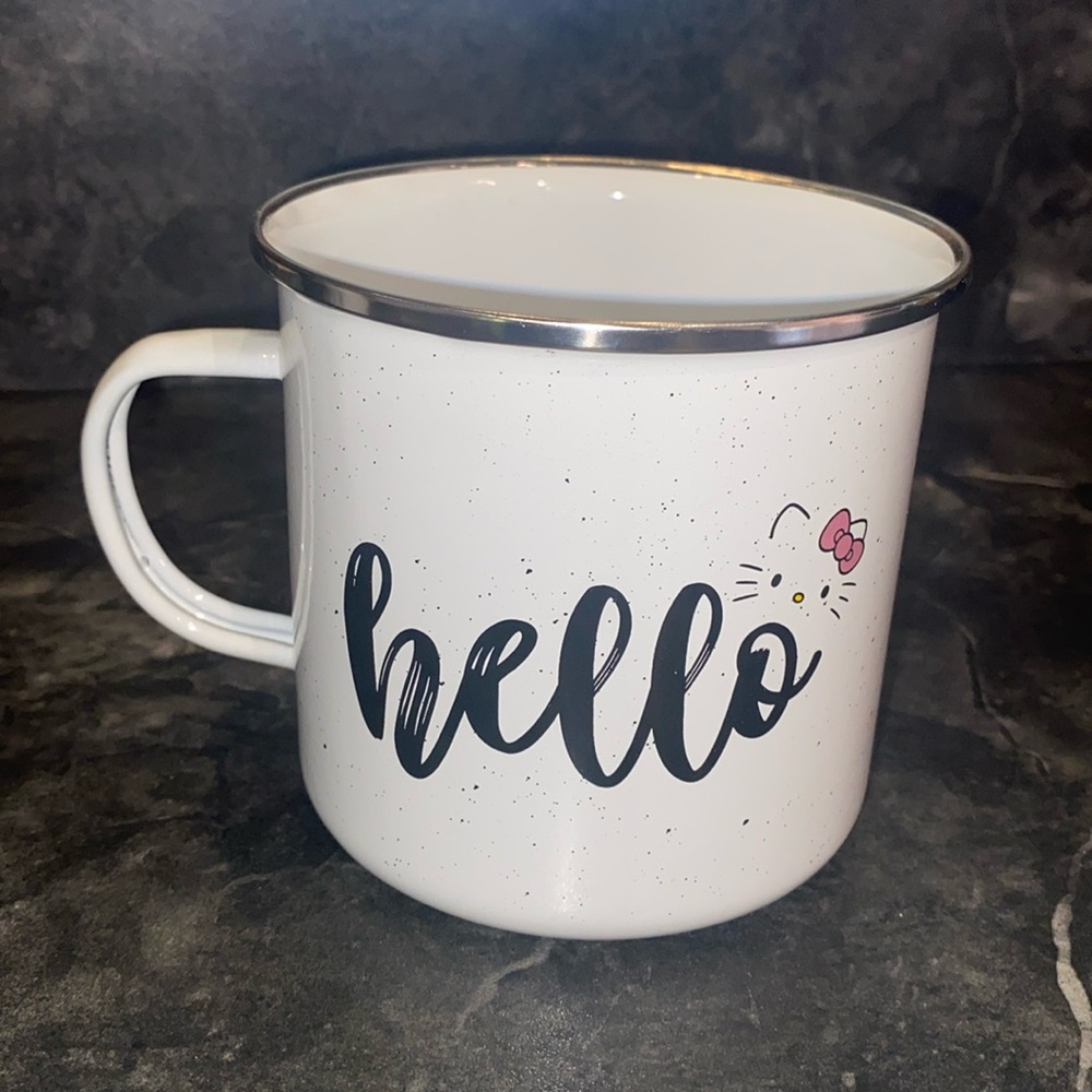 Hello Kitty Enamel Camper Coffee Mug